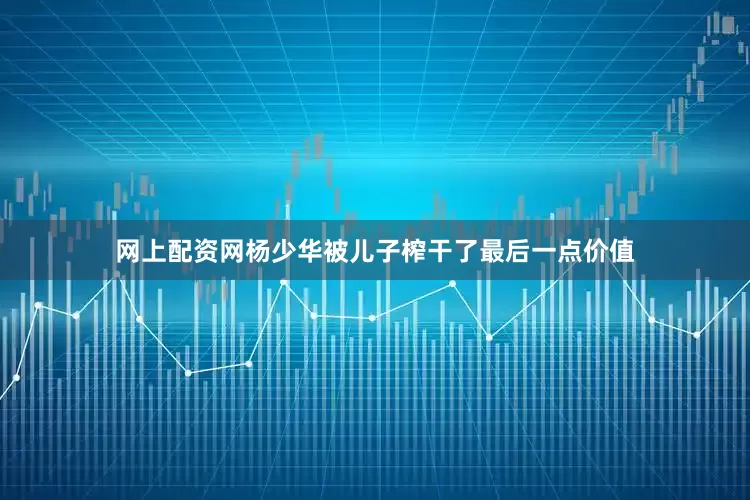 网上配资网杨少华被儿子榨干了最后一点价值